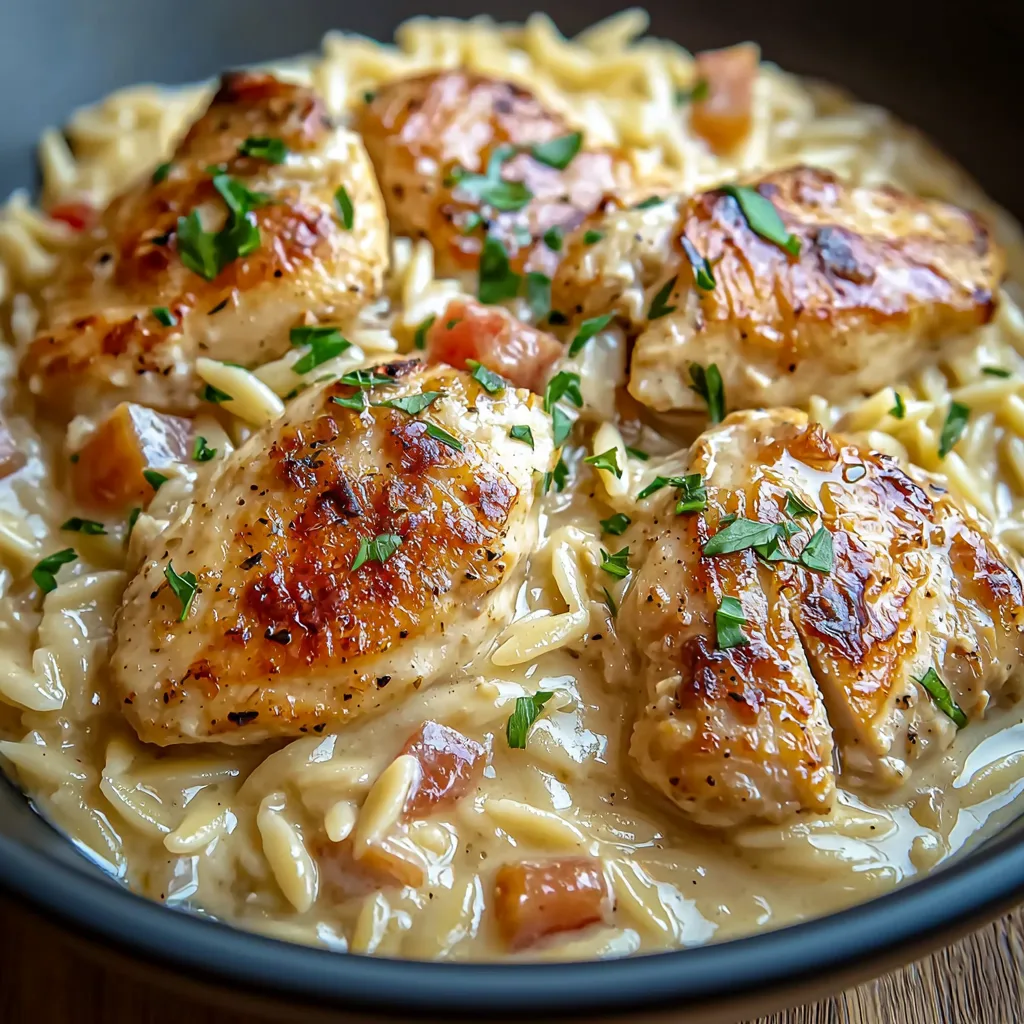 Creamy Chicken and Orzo – A Comforting, Flavorful Dinner Made in One Pan