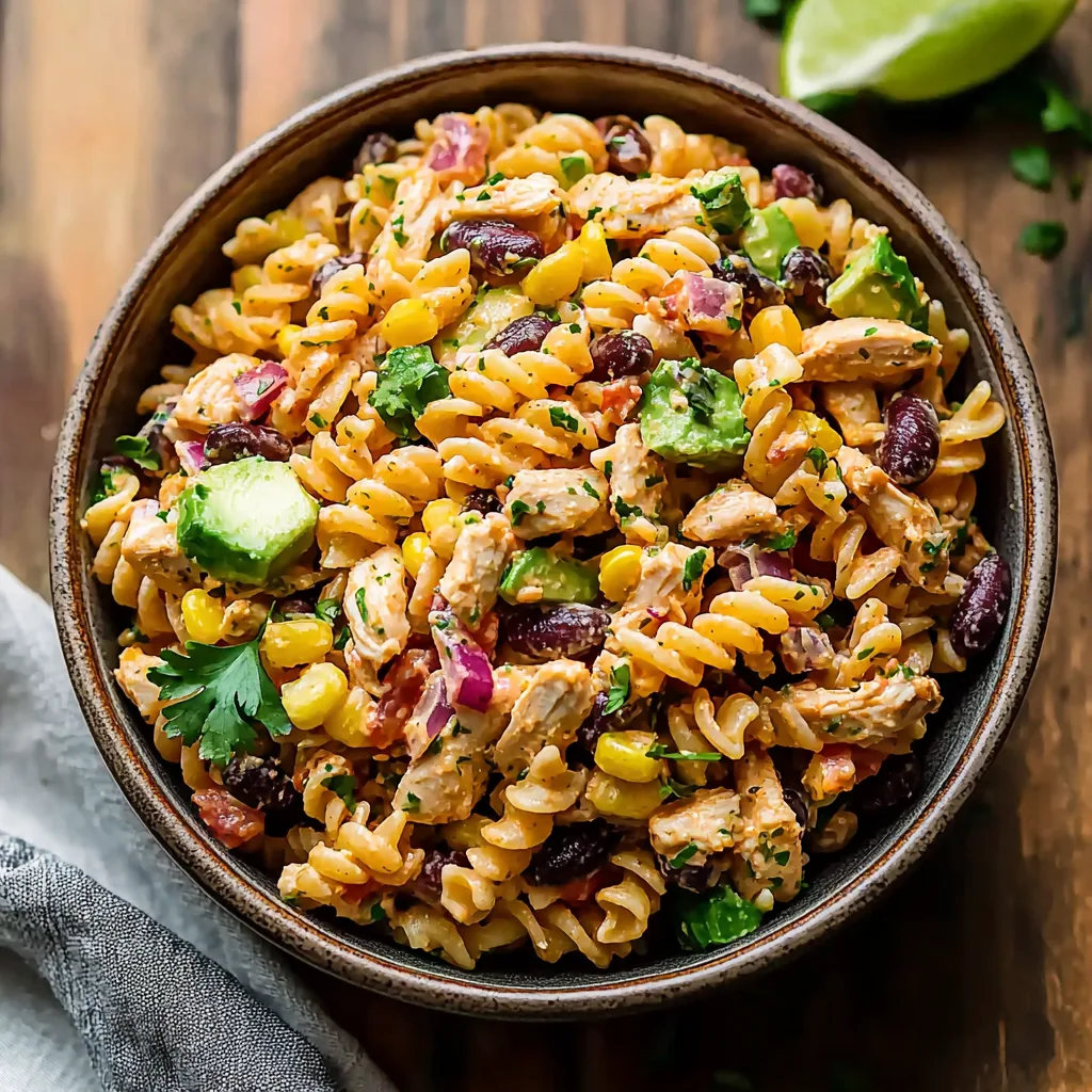 Mexican Chipotle Chicken Pasta Salad