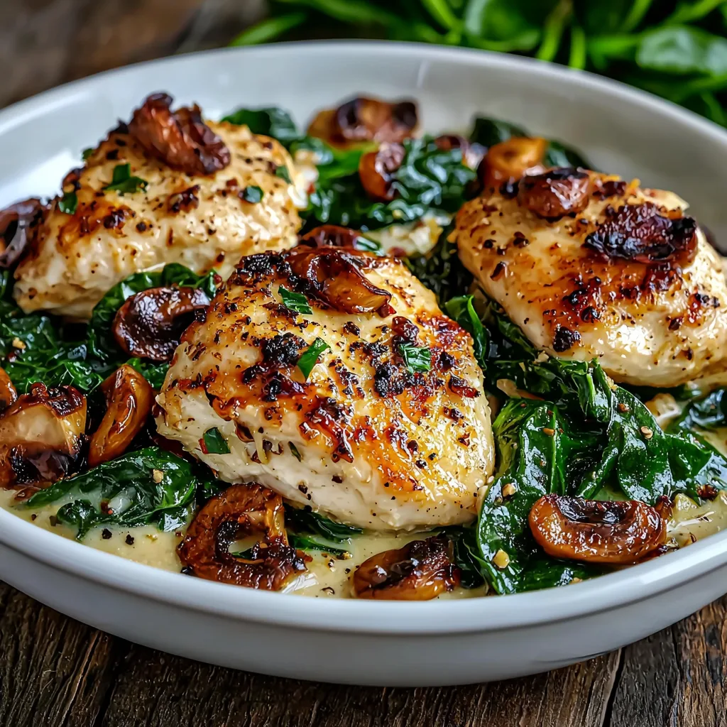 High Protein Chicken Spinach Bake Easy One-Pan Meal with 35g Protein