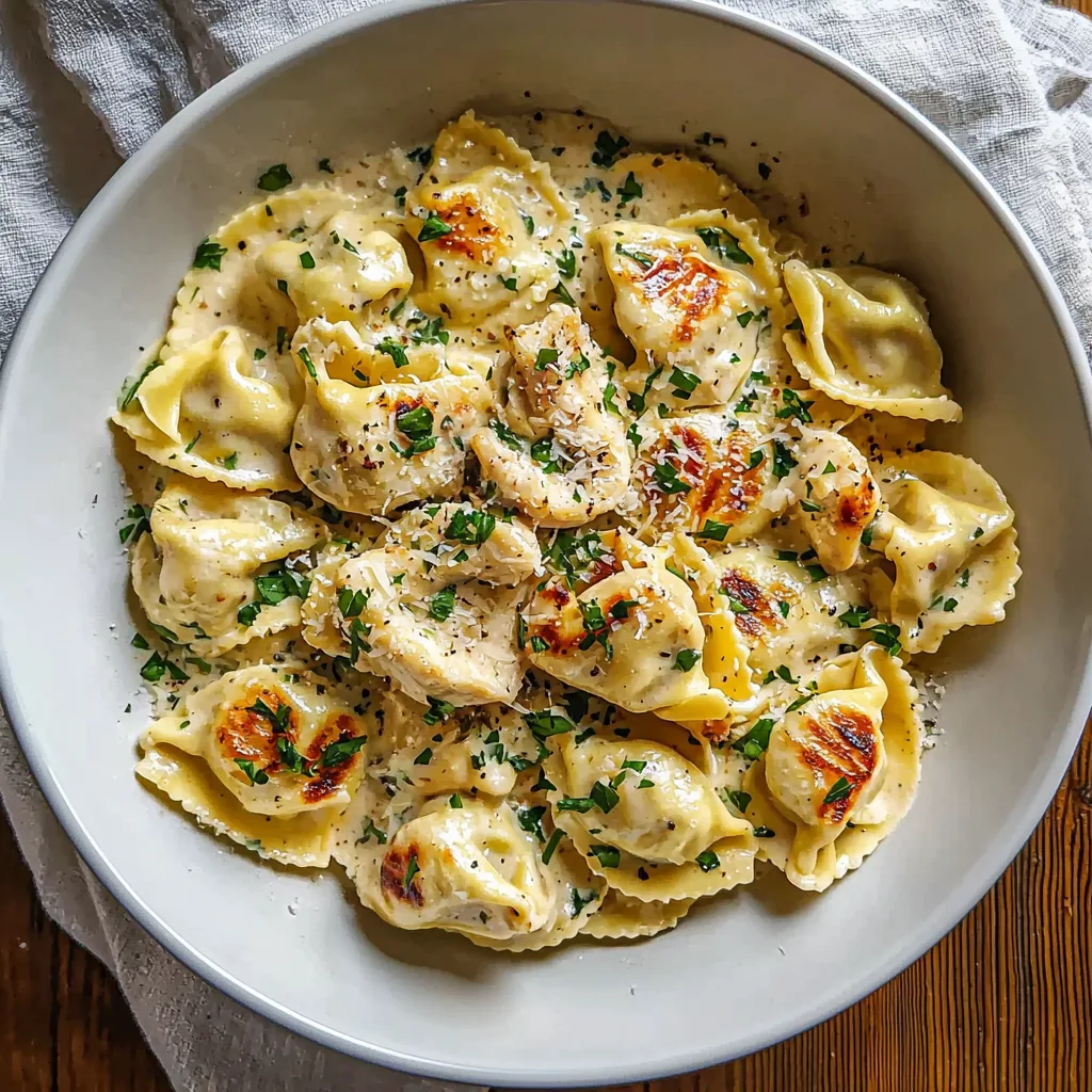Creamy Garlic Parmesan Chicken Tortellini