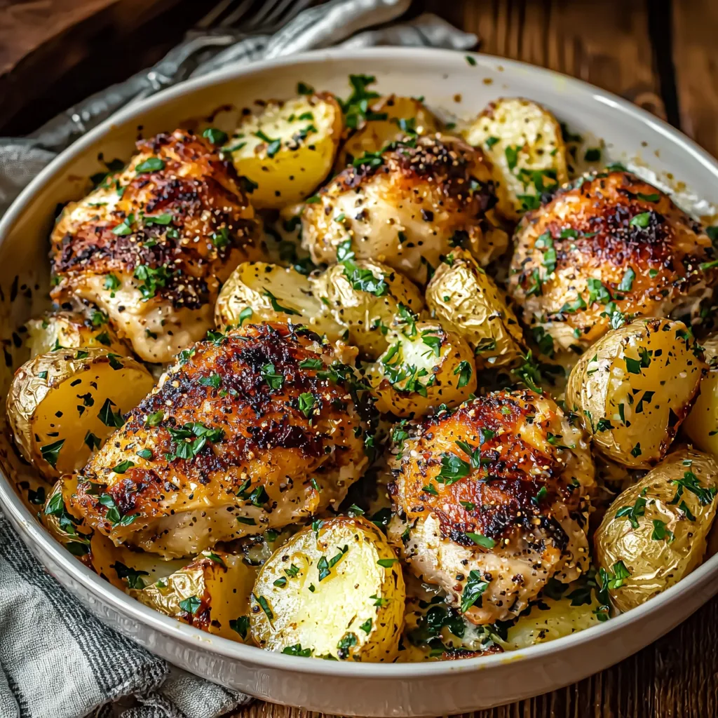 The Best Garlic Parmesan Chicken and Potatoes