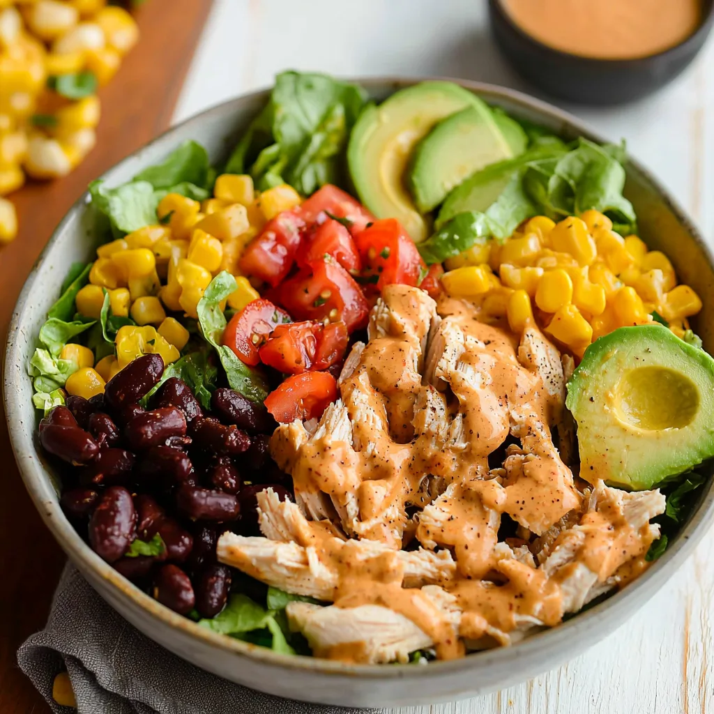 Healthy Southwest Chicken Salad with Chipotle Southwest Dressing