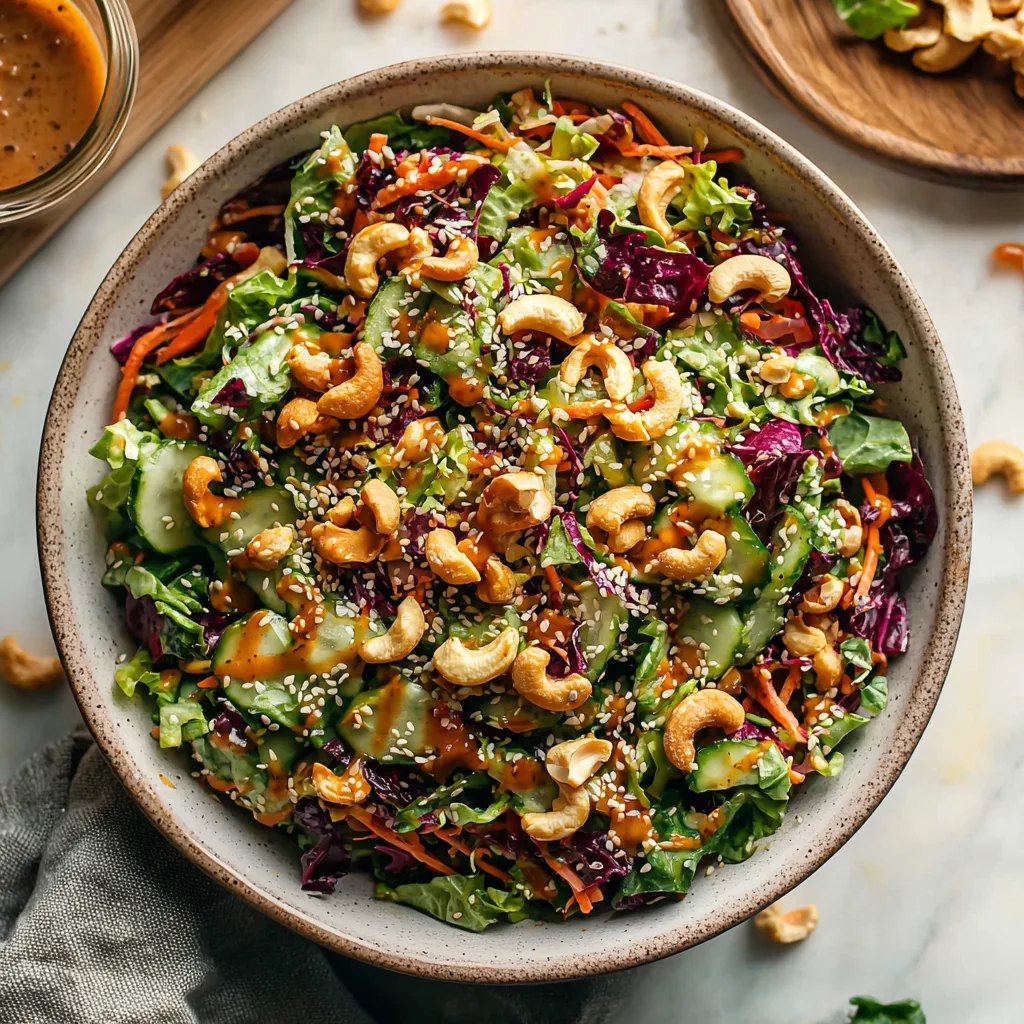Cashew Crunch Salad with Sesame Dressing