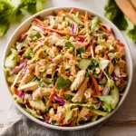 Thai Peanut Chicken Crunch Slaw Salad: A Flavorful & Crunchy 20-Minute Healthy Meal