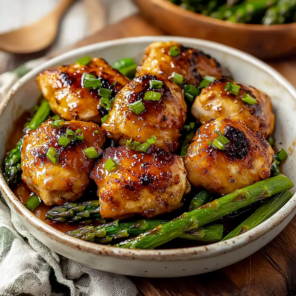 Homemade Honey Mustard Chicken with Asparagus