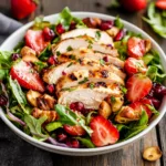 The Best Strawberry Chicken Salad with Crisp Apples and Sweet Cranberries