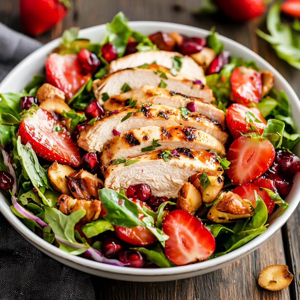 The Best Strawberry Chicken Salad with Crisp Apples and Sweet Cranberries