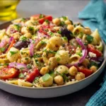 Fresh Mediterranean Chickpea Pasta Salad