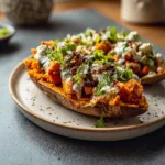 Protein Loaded Sweet Potato Boats: A Wholesome & Delicious Meal