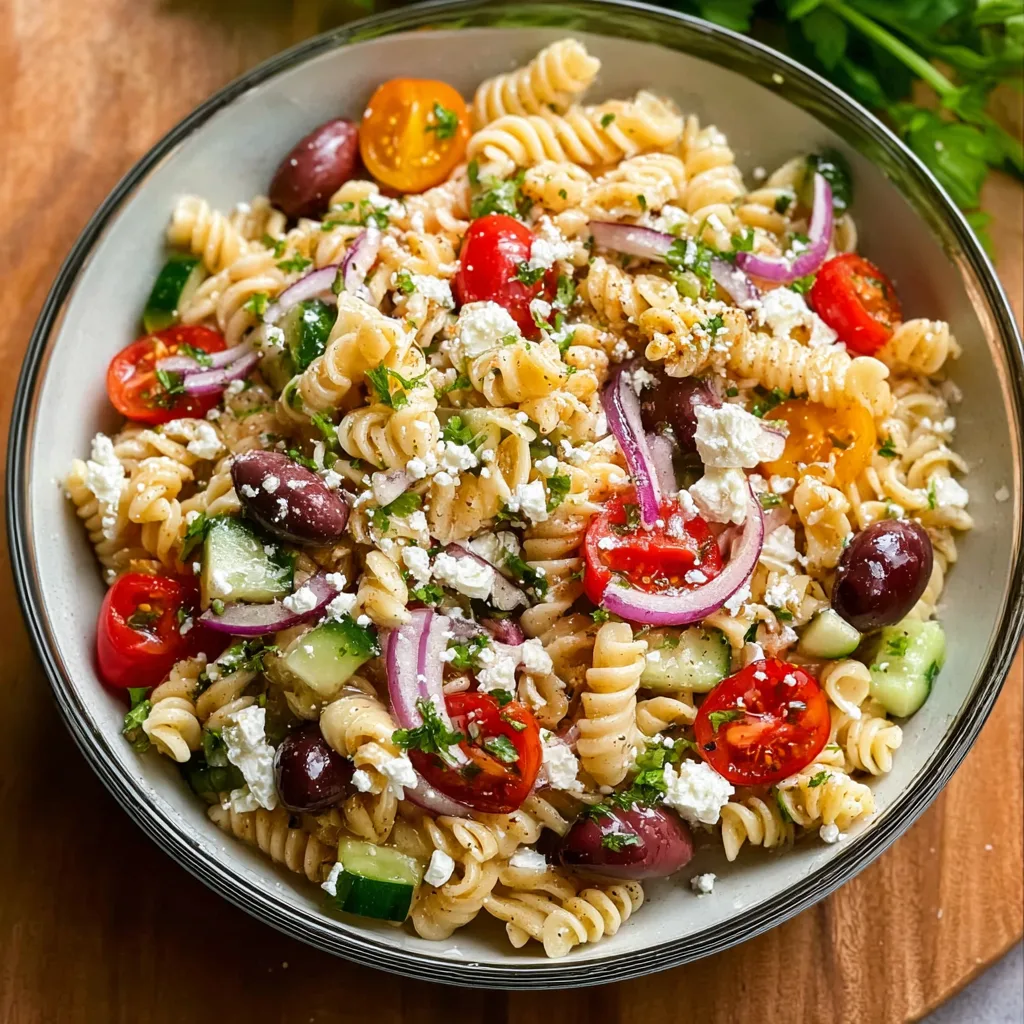 Quick Greek Pasta Salad
