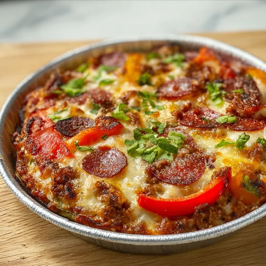 Low Carb Crustless Pizza Bowl