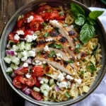 Greek Chicken Orzo Power Bowls