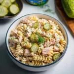 High Protein Dill Pickle Tuna Pasta Salad