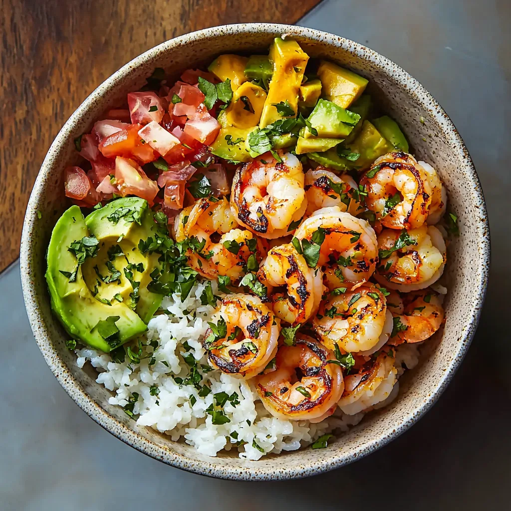 The Ultimate Charred Shrimp and Avocado Bowl