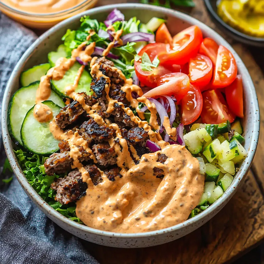 Low Carb Burger Bowls with Special Sauce