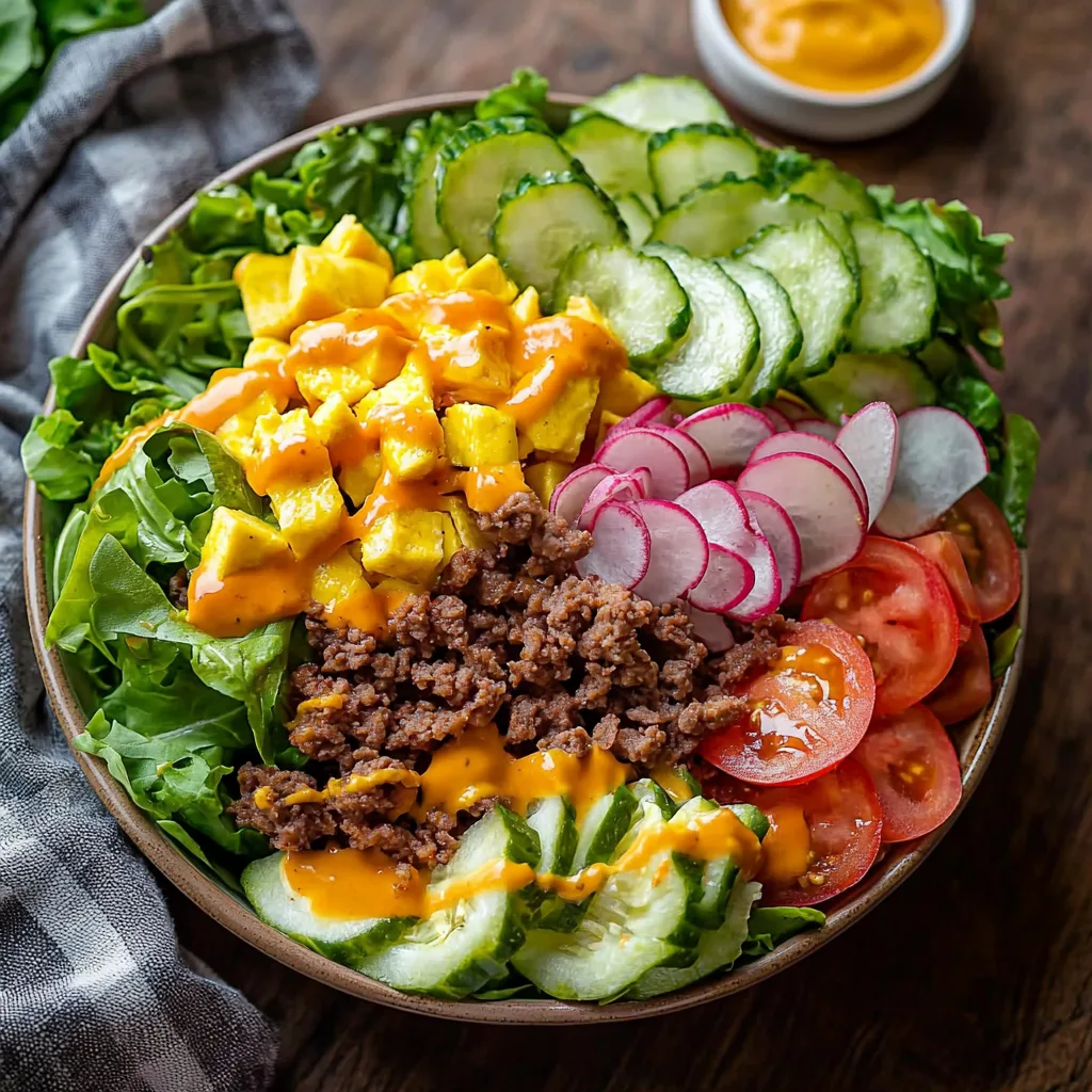 The Best Keto Cheeseburger Salad Recipe
