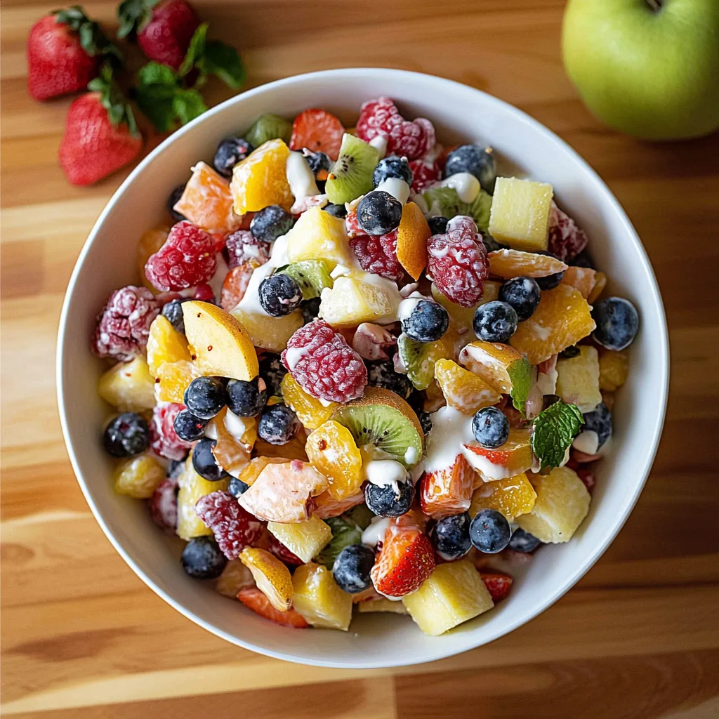Easy Breakfast Fruit Salad with Honey Yogurt Dressing