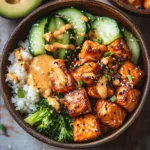 Crispy Bang Bang Salmon Bites Bowls