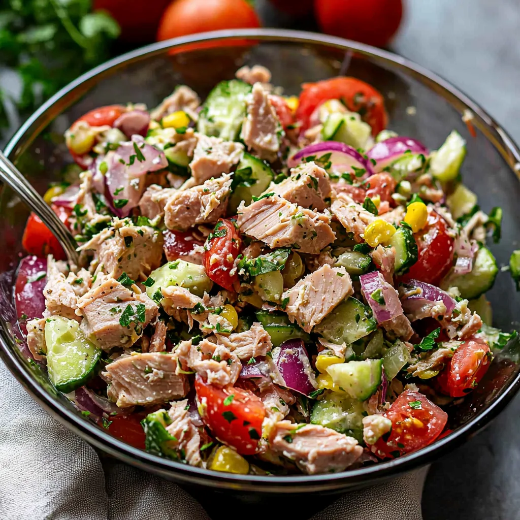 Mediterranean Tuna Salad No Mayo Recipe