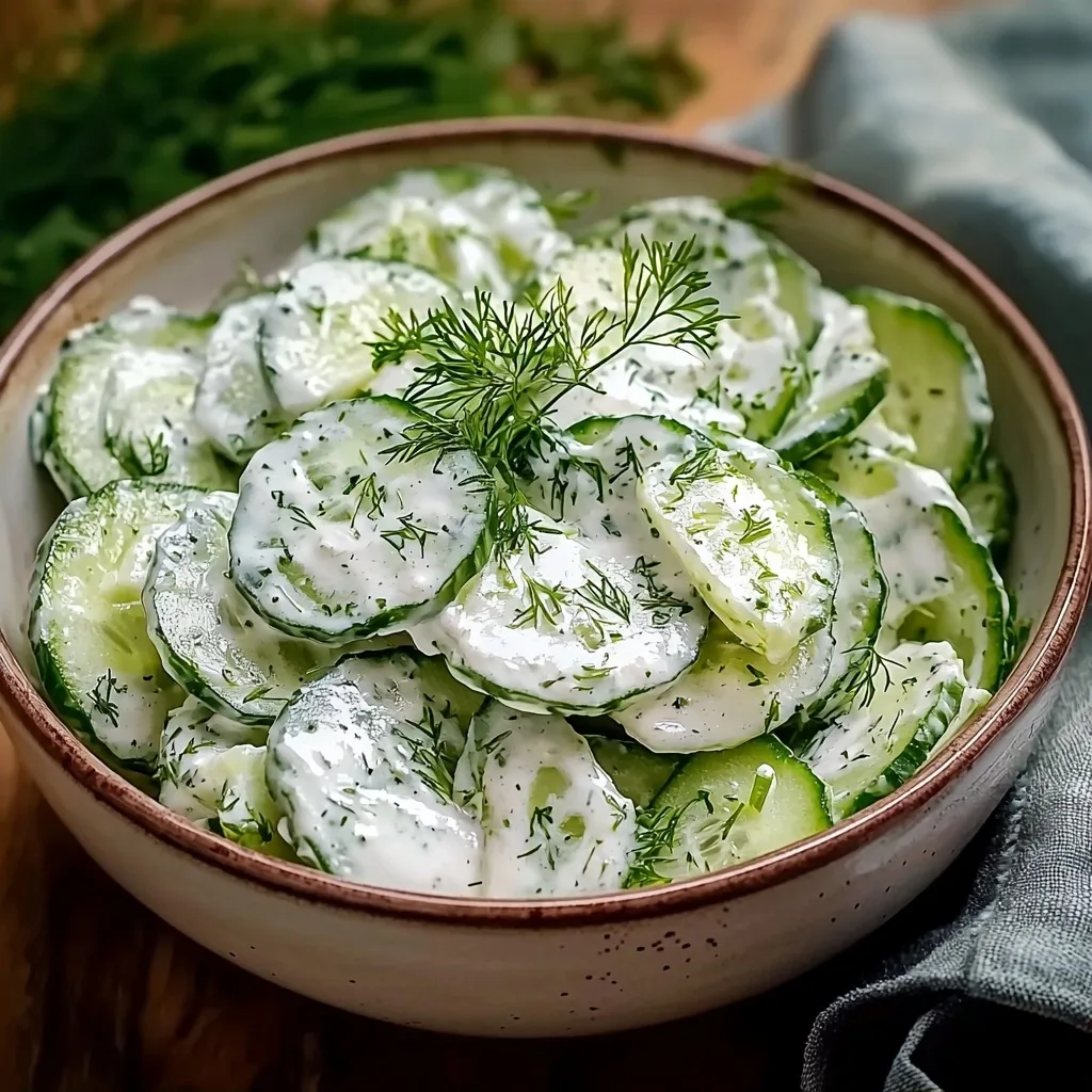 Creamy Cucumber Salad with Fresh Herbs: A Refreshing Summer Delight