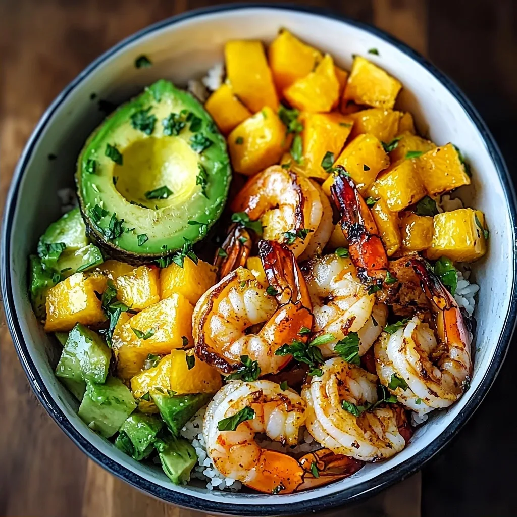 Shrimp Avocado Mango Bowls