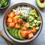 Easy Salmon Avocado Poke Bowl Recipe