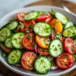 Easy Cucumber Tomato Salad with Simple Vinaigrette