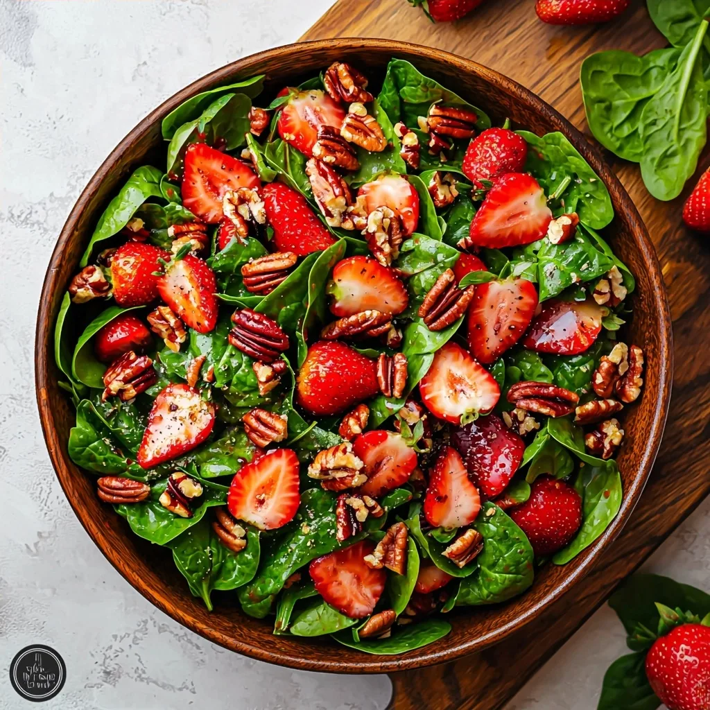 Spinach Strawberry Salad with Pecans: A Quick &amp; Delicious Delight