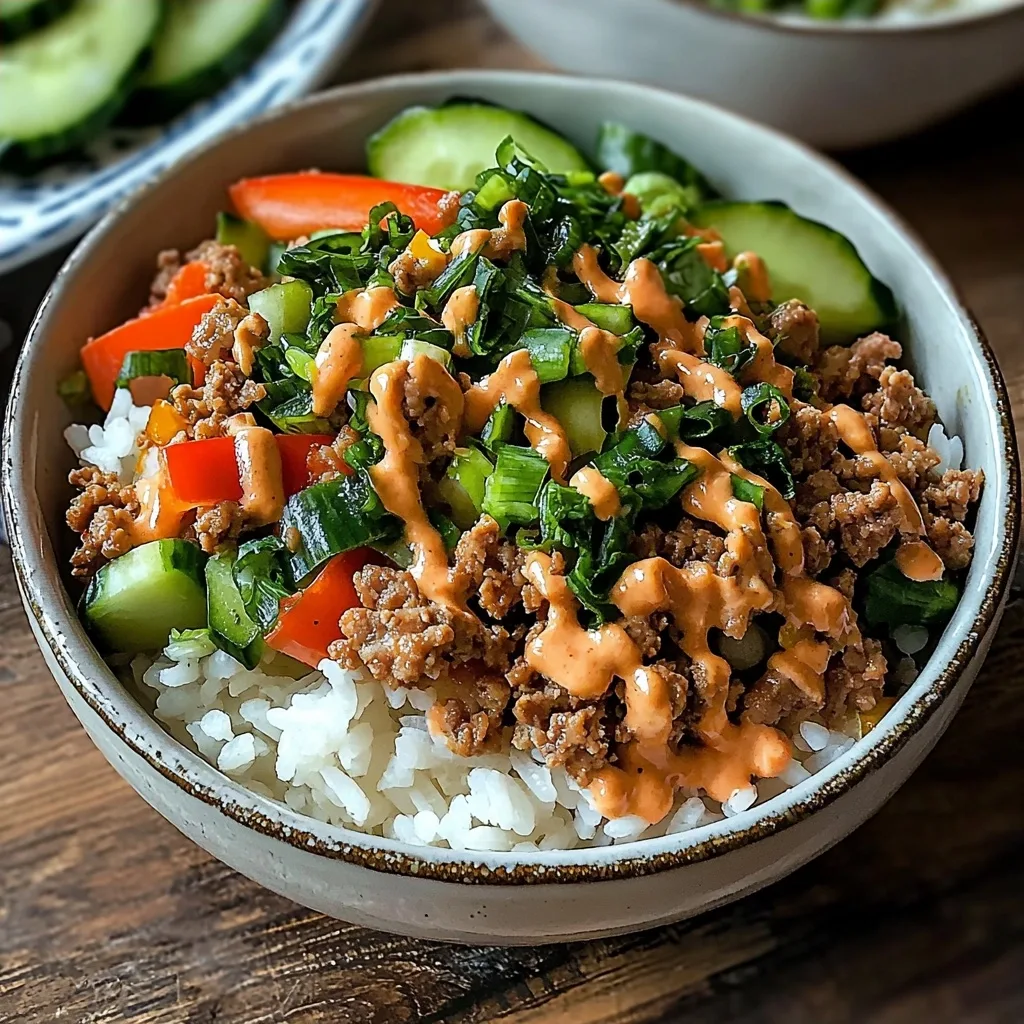 Bang Bang Ground Turkey Rice Bowls