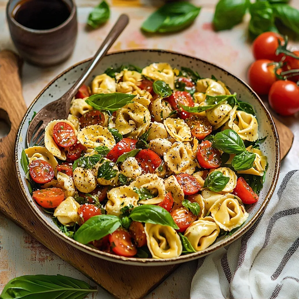 Easy Tortellini Caprese Salad Recipe