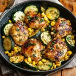 Garlic Butter Chicken with Zucchini and Sweet Corn