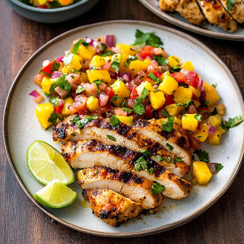 Chipotle Lime Grilled Chicken with Mango Salsa
