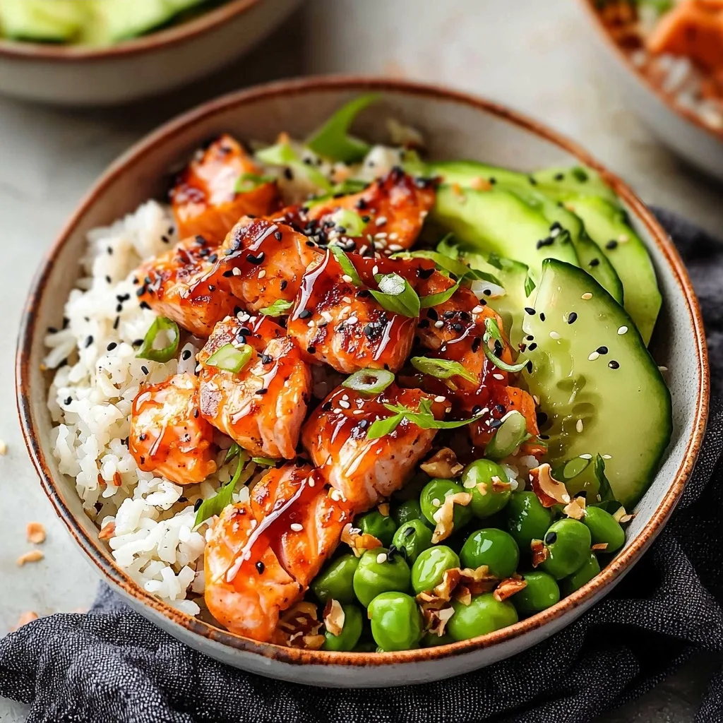 20-Minute Honey Sriracha Salmon Rice Bowls