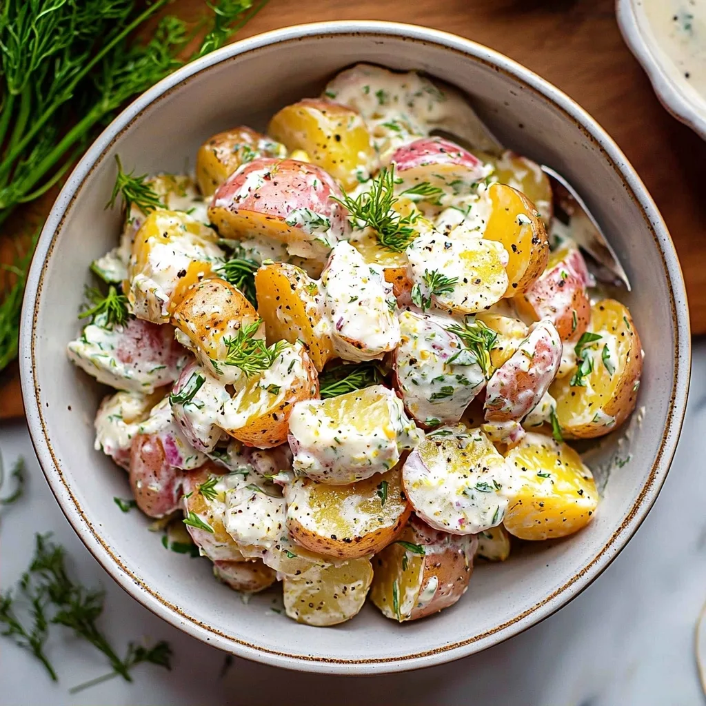 Healthy Potato Salad With Yogurt Dressing (Vegan)