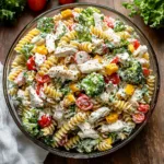 Chicken Pasta Salad with Creamy Greek Yogurt Dressing
