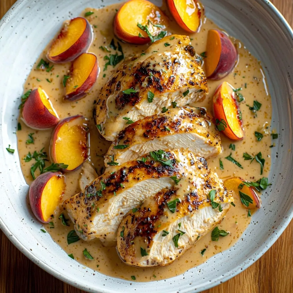 Creamy Peach Dijon Chicken
