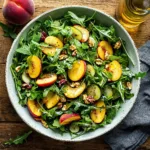 Healthy Summer Salad with Arugula and Peaches