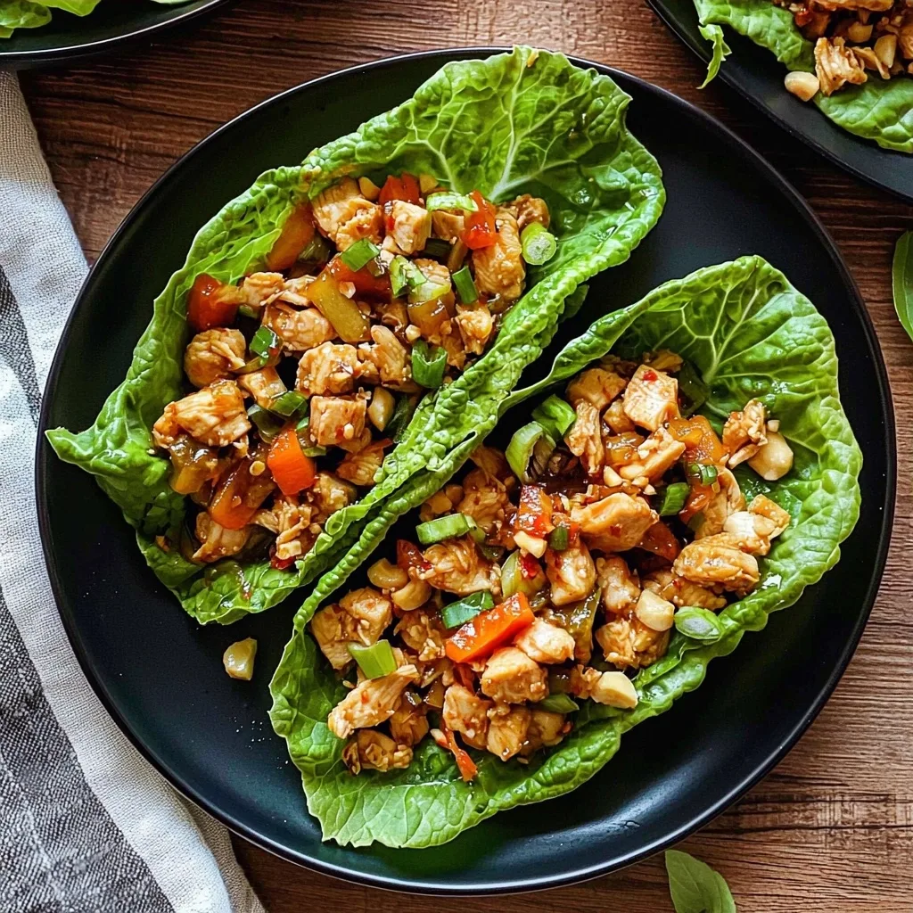 Easy Thai Chicken Lettuce Wraps Recipe