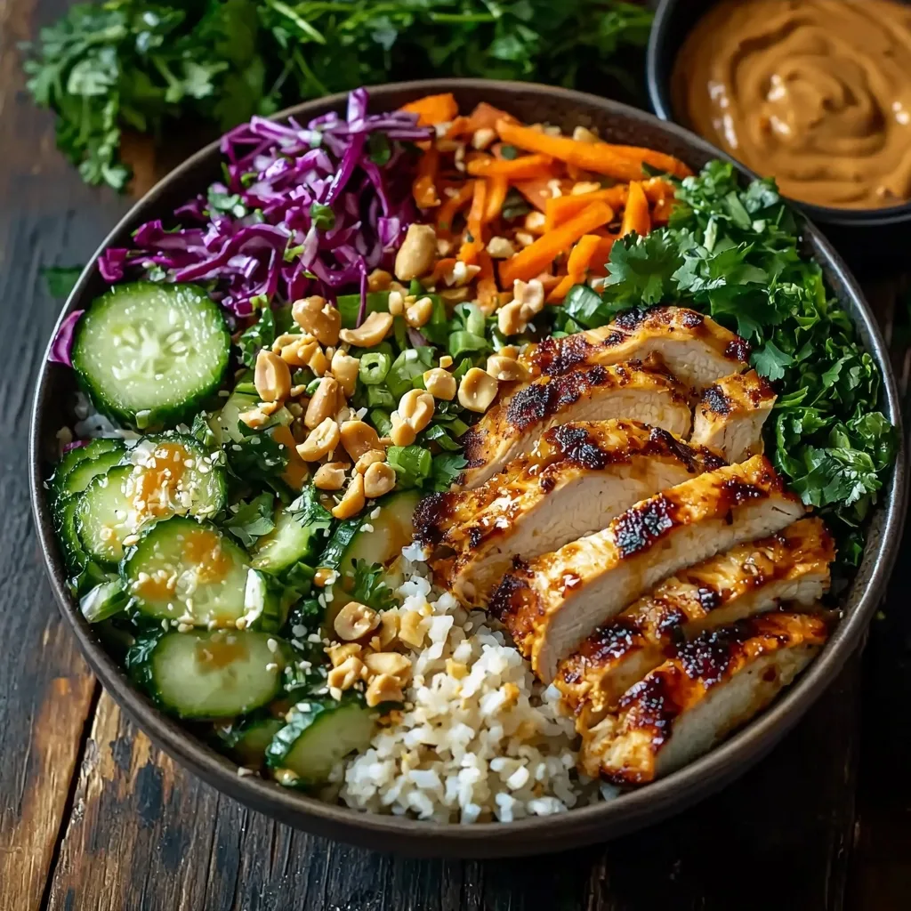 Thai Peanut Chicken Buddha Bowl