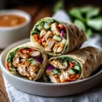 Thai Peanut Chicken Wraps
