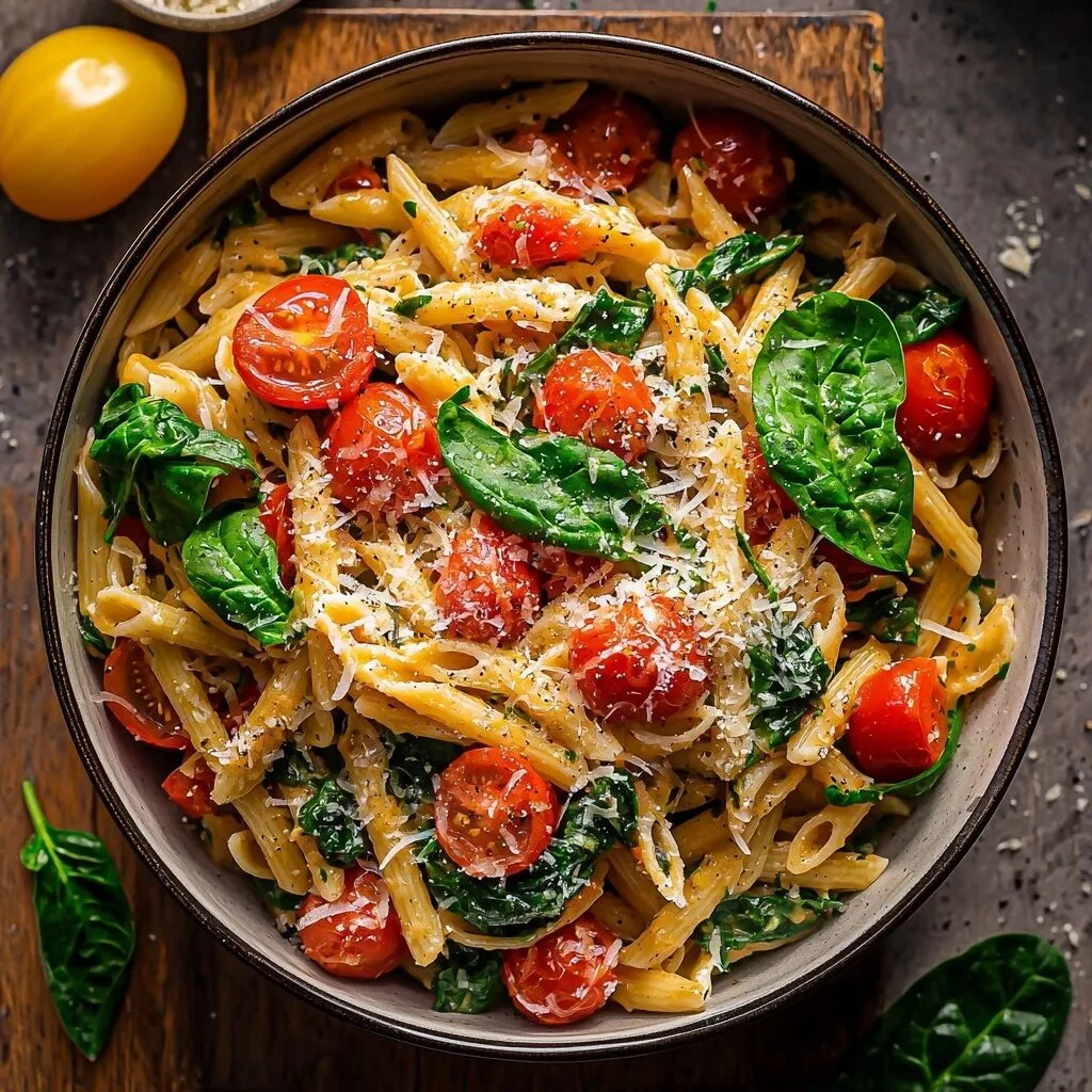 Easy Tomato and Spinach Pasta: A Weeknight Wonder