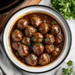 Easy Slow Cooker Salisbury Steak Meatballs