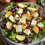 Easy Salad with Brie Apple and Shallot Vinaigrette