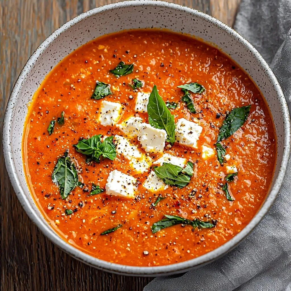 Tomato Feta Soup: Quick, Creamy, and Deliciously Tangy