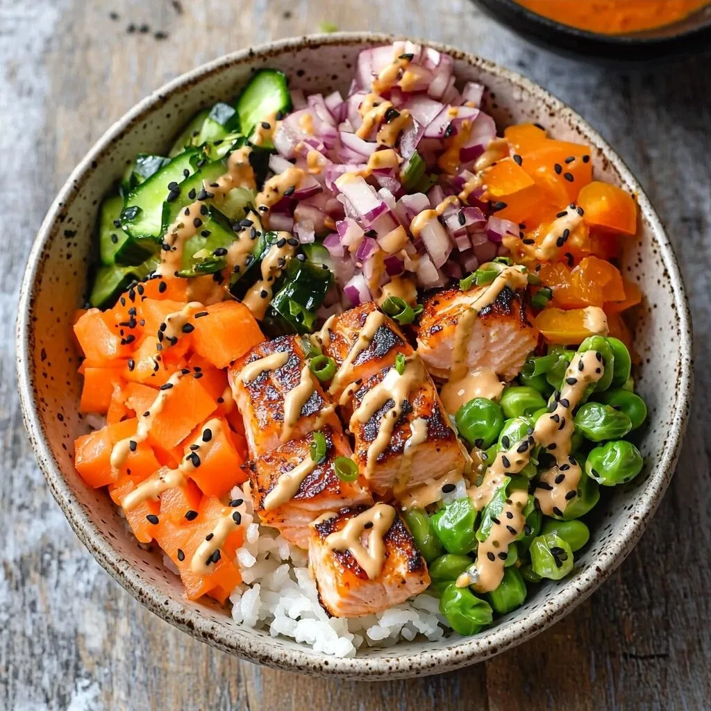 Healthy Salmon Bowl