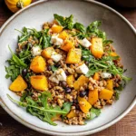 Fall Farro Salad with Squash with Honey Mustard Dressing
