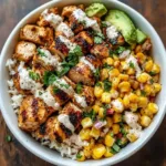 High Protein Street Corn Chicken Bowls