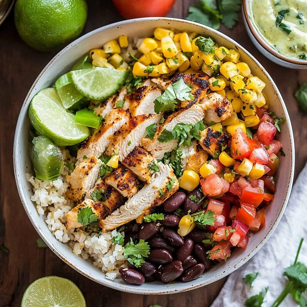 Easy and Healthy Chicken Burrito Bowl