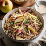 Vegan Coleslaw with Apples and Tahini Dressing