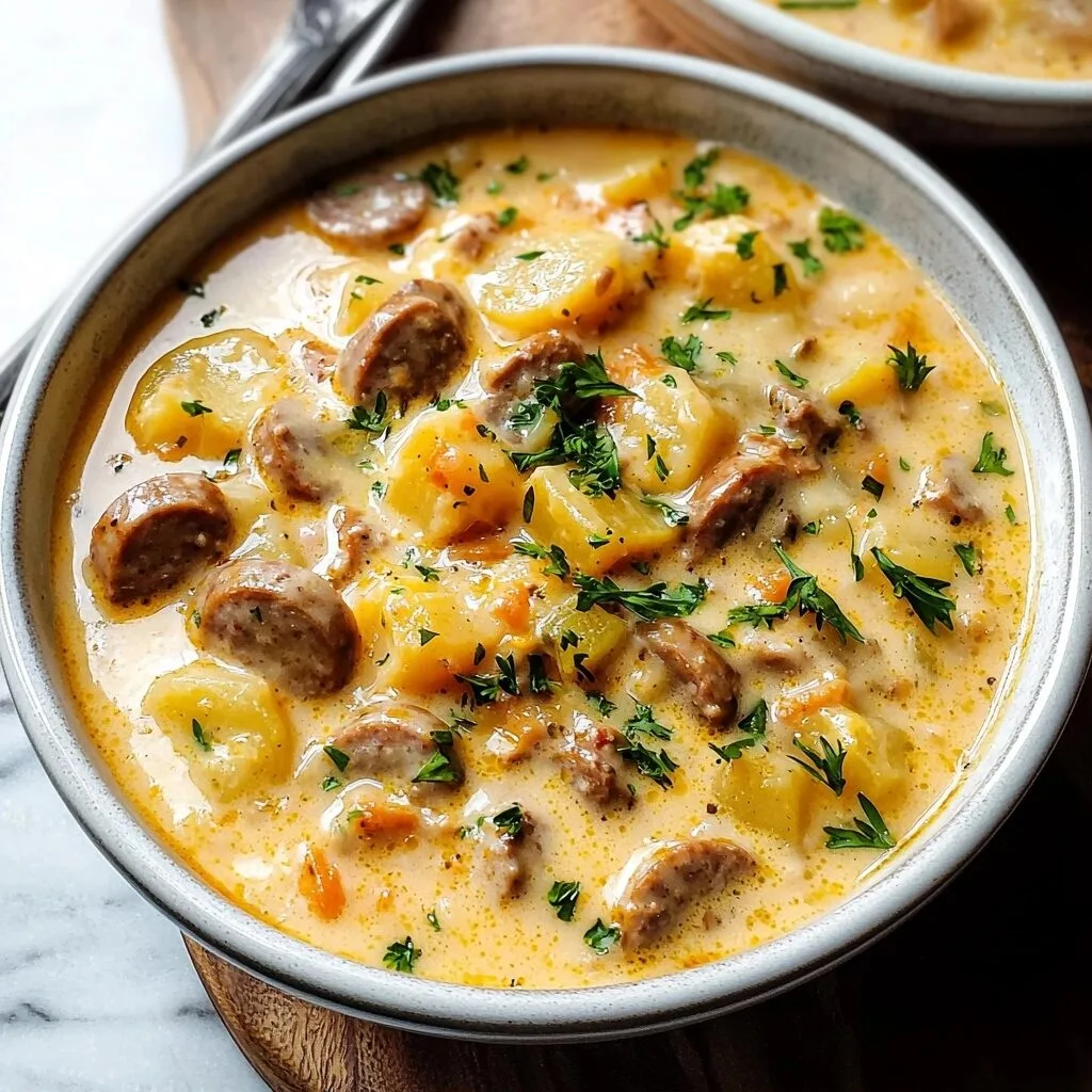 Cheesy Sausage Potato Soup